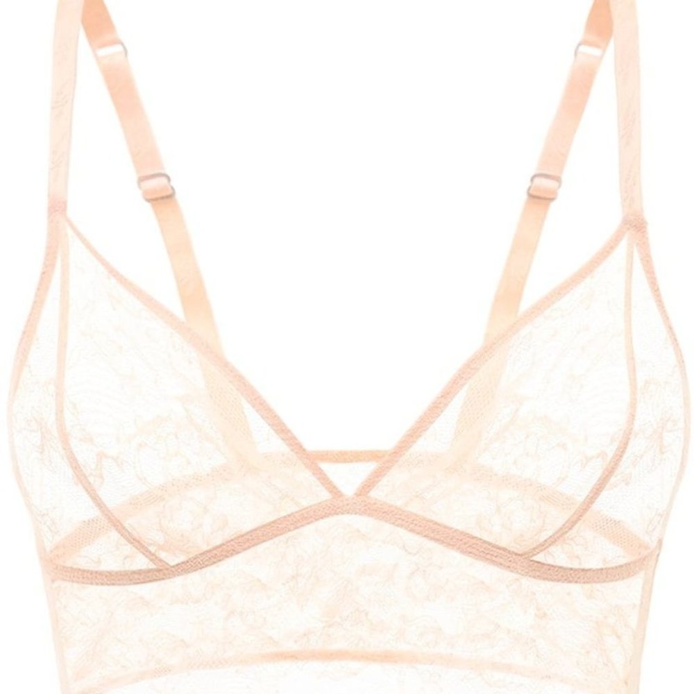 Noelle Wolf Bold Lace Longline Triangle  Bra
